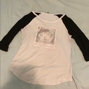 black and with longsleeve shirt